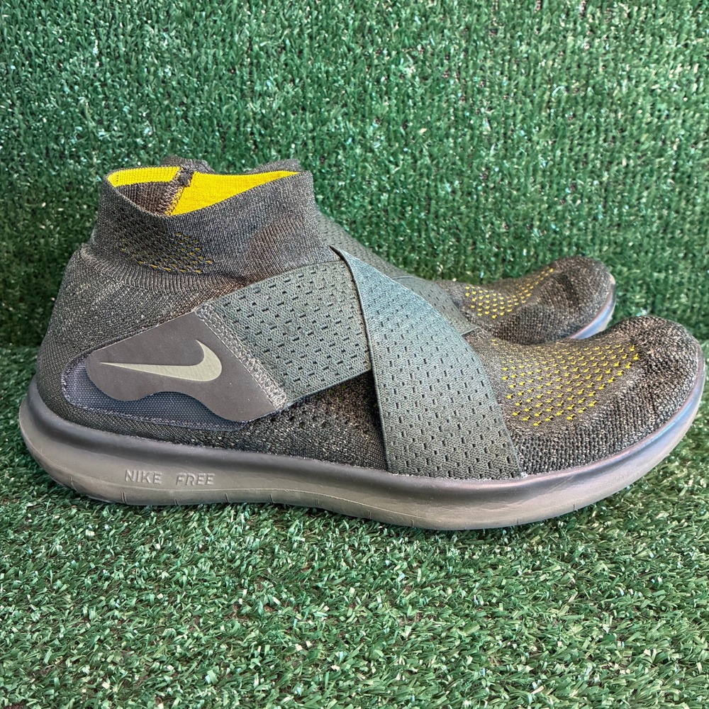 Nike Free RN Motion Flyknit 2017 Sequoia Athletic Running Shoes Grey Mens Sz 9.5